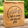 MIJOMA Lunchbag Lunchtüte Frühstückstüte Pausenbrot-Tasche braun, isoliert kalt oder warm,