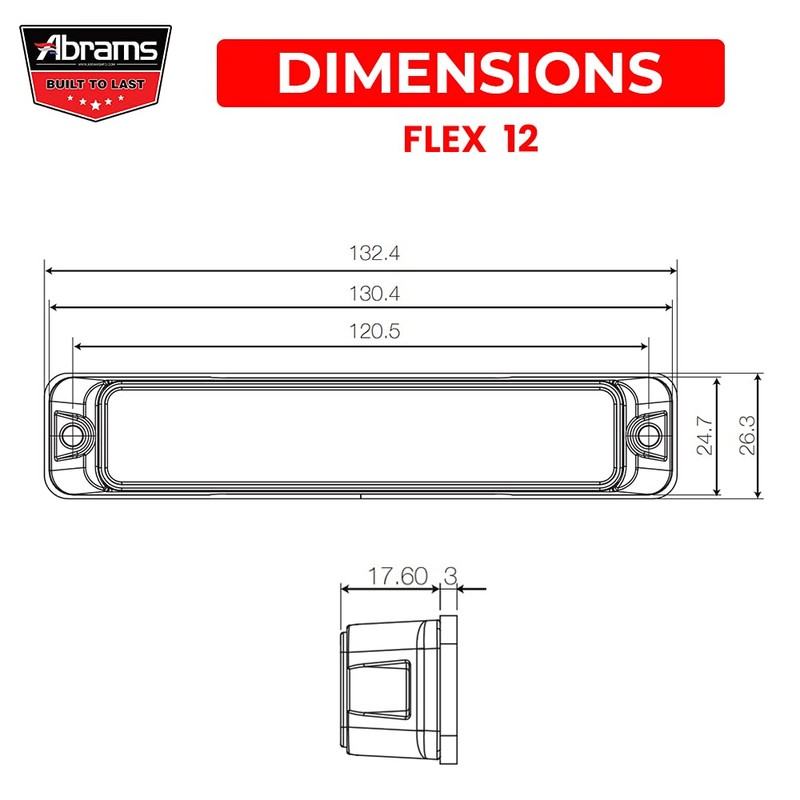 Abrams SAE Class-1 Flex 12 [Purple/White] 36W - 12 LED