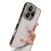 saymi's メタリック フレーム 韓国 iPhone17 ケース ラメ×メタルでつくる愛されケース 黄ばみが目立ちにくい ハードタイプ 微細な煌めき