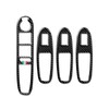 OYDDL 4pcs Car Window Switch Sticker Trim Carbon Fibre Compatible