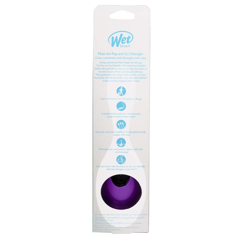 Wet Brush Mini Pop and Go Detangler, Exclusive Ultra-soft IntelliFlex