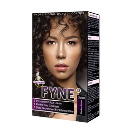 FYNE Medium Brown Permanent Hair Dye for Women - Home Hair Color Cream with Built-in Conditioner - Gentle, Long-Lasting, Easy to Use, Suitable for All Hair Types -Achieve Salon-Quality Results at Home