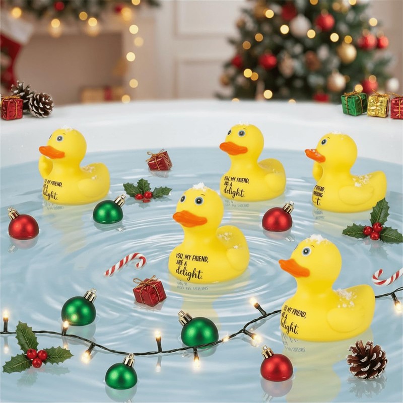 Jenaai 30 Pcs Funny Finger Rubber Ducks Bulk