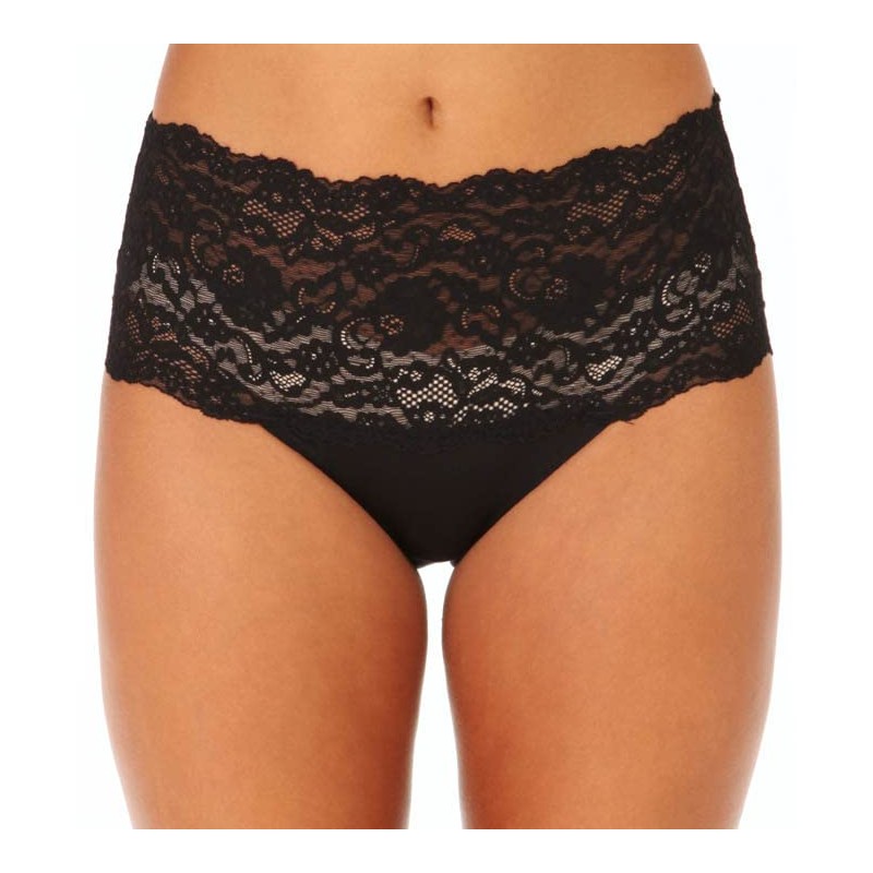 Hanky Panky Women's Silky Skin High Rise Panty, Black, Small