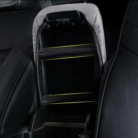 JXAUTOPART Car Center Console Box Armrest Cover Pad Faux For Subaru Forester 2013-2018 Gray