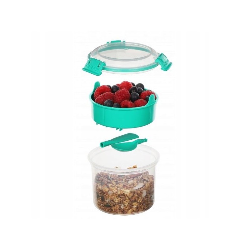 Sistema 6 x To Go Breakfast Containers with Spoons for