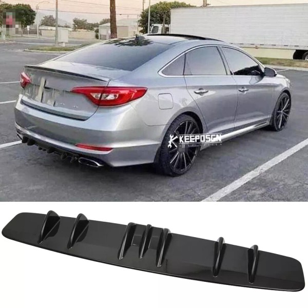Unbranded Gloss Rear Spoiler Fin Rear Diffuser Splitter Lip Body