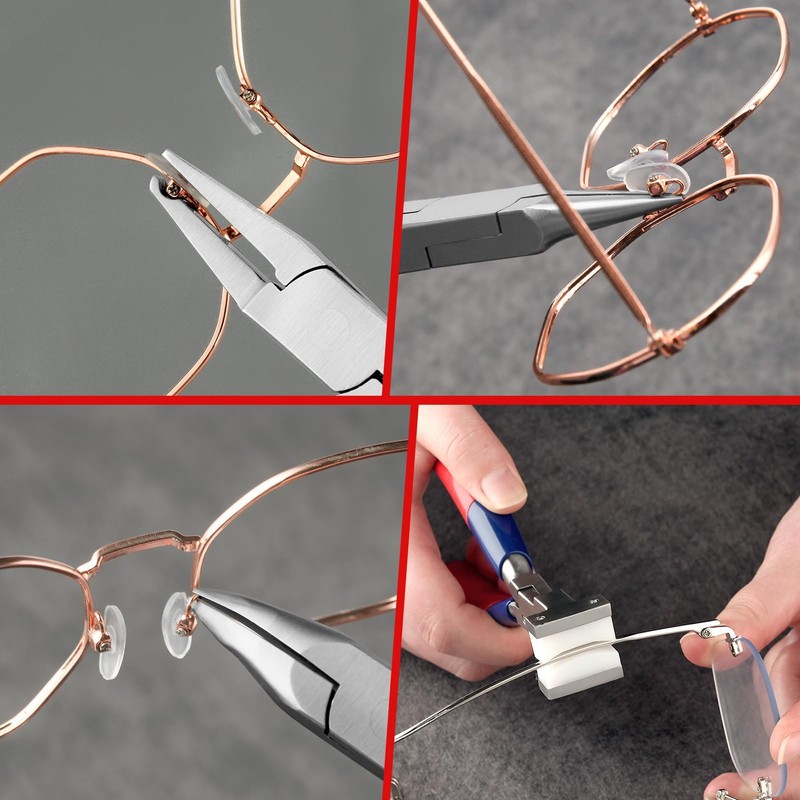 GOLD DEER 8Pcs Eyeglass Repair Kit with Screwdriver and Storage