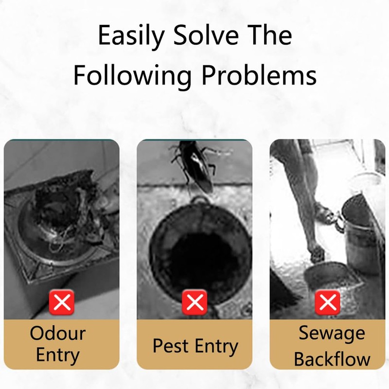 2Pcs Floor Drain Anti-backflow Plug, Shower Floor Drain Backflow Preventer