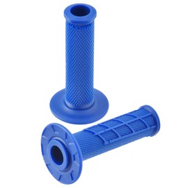 ZETA Racing ZE47-4106 Dirt Grip, Open End, Blue, Off-Road Bike, Handle Diameter 0.9 inches (22.2 mm), Total Length 4.7 inches (120 mm), All Condition Through End, General Purpose