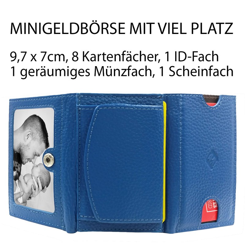 FreeHaveFun Women's Mini Purse, blue, Modern