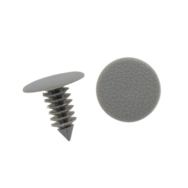 HEROFFIX 50 Pcs Gray Plastic Door Bumper Push Rivets Clip