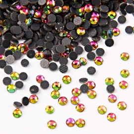 beadsland Crystal Hotfix Rhinestone,Machine Cut Stone 1440pcs/pkg (Rainbow,SS10/3mm)