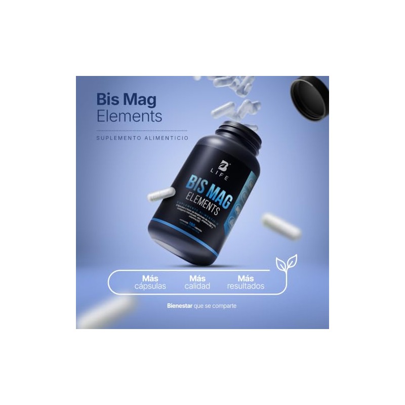 Life Bisglicinato Magnesio 180 Cápsulas 1200mg Por Porción Alta Absorción