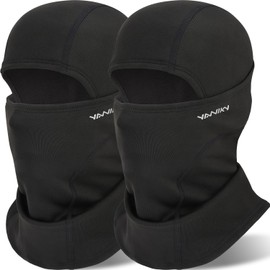 YANIKY Balaclava Windproof Warm Ski Mask Bicycle Balaclava Winter Balaclava for Men Women Breathable Face Mask for Cycling, Skiing, Motorcycle, Outdoor Sports, Black 2 sets