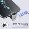 Duttek USB C 180 Degree Adapter 240W, USB C Angle