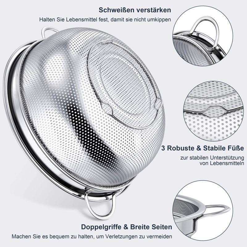 HaWare stainless steel sieve (set of 3 / 28 cm,
