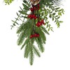 Northlight 28" Berry Pine and Eucalyptus Artificial Teardrop Christmas Swag