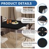 Enjoyidea Fitted Square Tablecloth 36x36 Inch-2 Pack Black Card Elastic