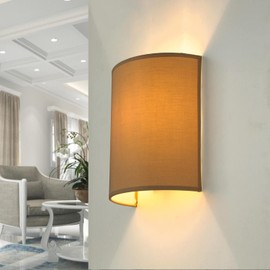 Elegant E27 60 Watt B20 cm Wall Lamp Made of Modern Fabric, 2A2C328856