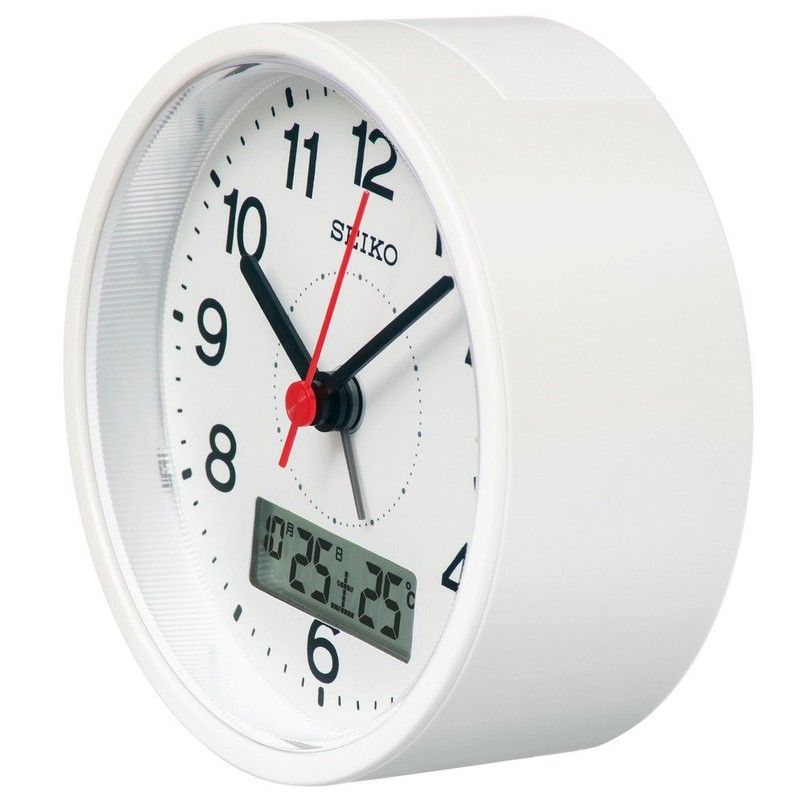 Seiko Clock Table Clock, Alarm Clock, Temperature Display, Analog, Temperature