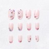 3D Press on Nails Short Almond SWEKKE Embossed Fake Nails