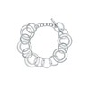 Ted Baker Hulie Multi Hoop Adjustable Bracelet For Women (Silver)