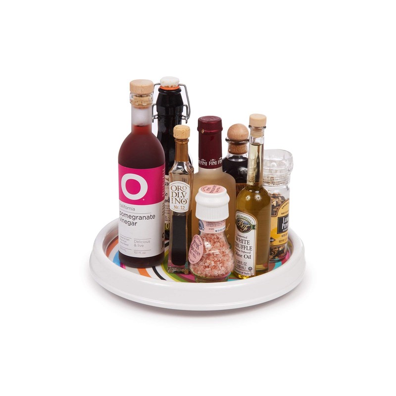 French Bull Lazy Susan Round Rotating Melamine Kitchen Pantry Cabinet