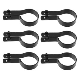 Antrader Black Chain Link Brace Band,Chain Link Tension Band 2 Inch Tension Bands with Bolts & Nuts for Chain Link Fence/Gate/Posts,(6Pcs)