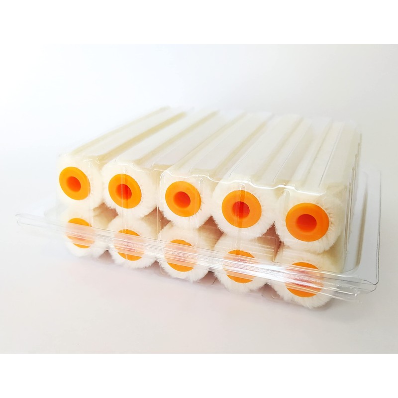 10 x Quercos Velour Paint Rollers, 10 cm, Velour Paint