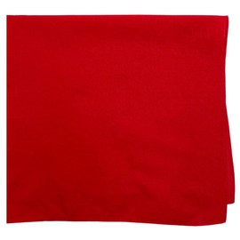 MDSTYLE 100% Cotton Solid Color Bandana for Men & Women 22" x 22" Handkerchief Headband Scarf (Red 1pc)