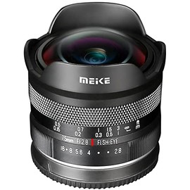 Meike 7.5mm f2.8 Ultra Wide Angle Manual Focus Diagonal Fisheye Lens Compatible with Canon EF-M Mount Mirrorless Cameras EOS M M2 M3 M5 M6 M10 M50 M100 M6II M200 etc