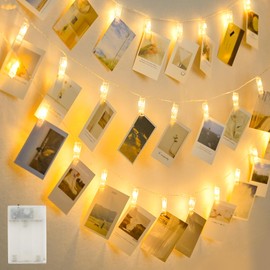 JMEXSUSS 40 LED Photo Clip String Lights with 40 Clips, Classroom Lights