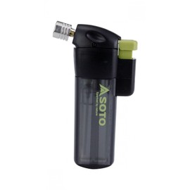 SOTO Butane Torch Lighter, Compact Windproof Pocket Lighter, Refillable, Adjustable Flame, Durable and Portable for Camping, Hiking, BBQs, and DIY Projects. Shipped Empty.