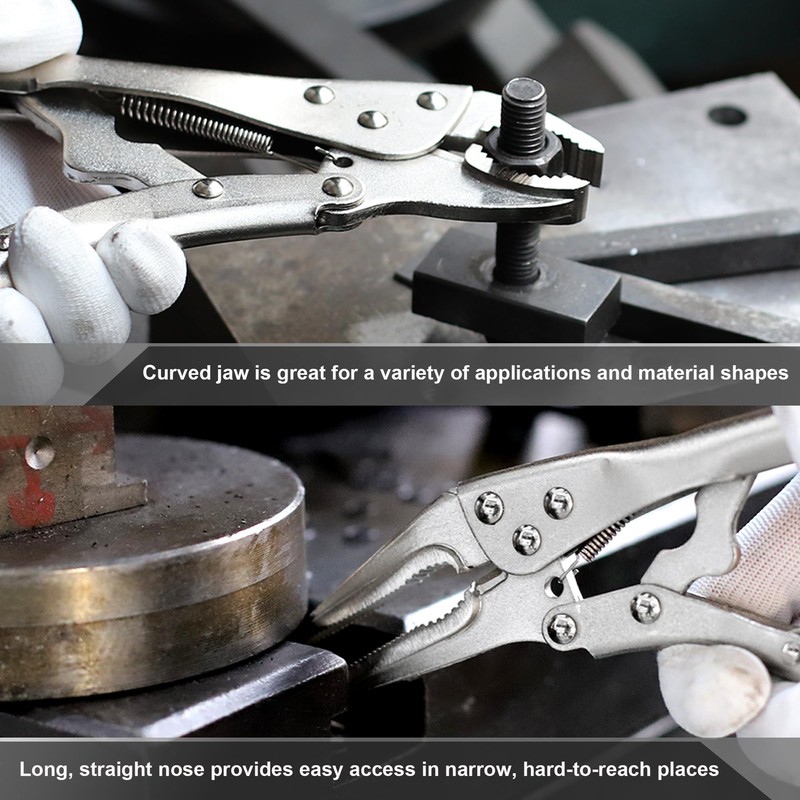 FASTPRO 4-Piece Locking Pliers Set, Vice Grips Pliers Included 5",
