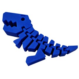 ZZ LIFE Rexi Collectible Figurine - Stress Relief, Autism, ADHD - Flexible Dinosaur - Articulating Joints (Blue)