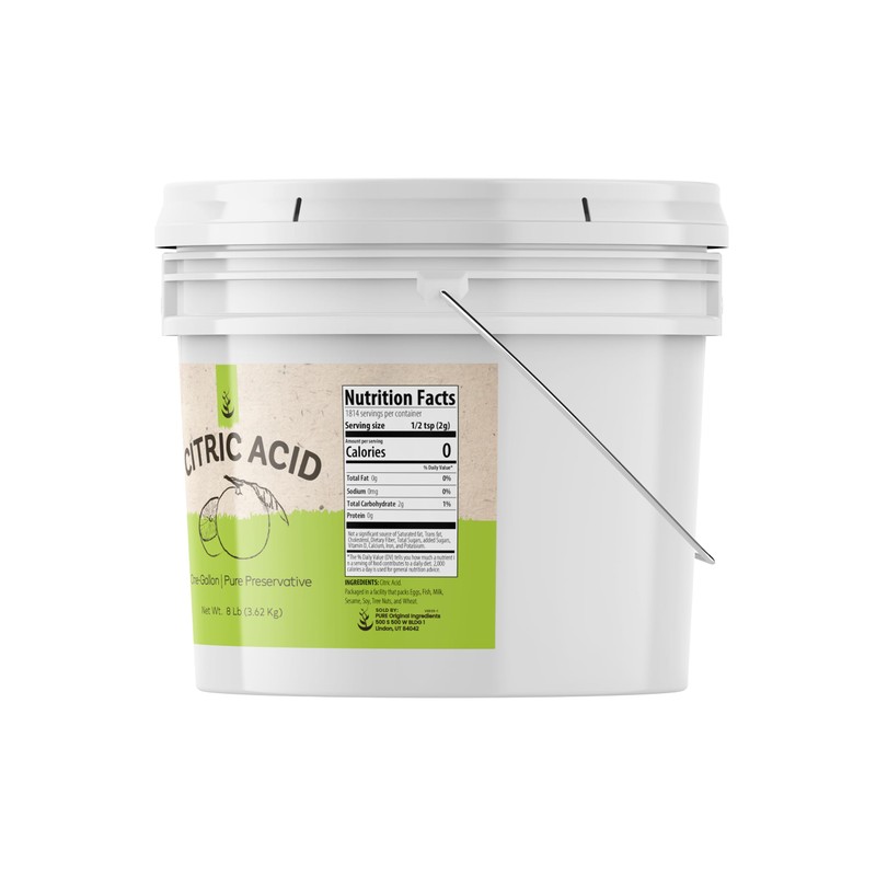 Pure Original Ingredients Citric Acid (1 Gallon) Pure & Undiluted,