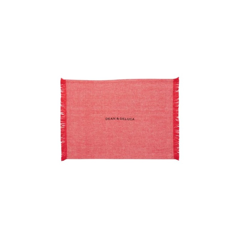 Dean & Deluca Cotton Chambray Placemat, Red, Approx 12.6 x