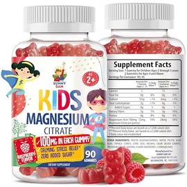 SUNNY SAM- “Gomitas de Magnesio para Niños y Adultos 100mg Calm Magnesium Chews Sup Masticable con Citrato de Magnesio