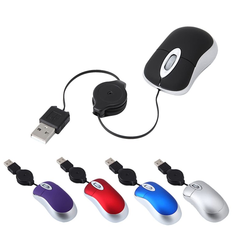 CAXUSD Ergonomic USB Mouse for Gaming Mini Portable Scroll Wheel