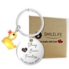 Smilelife Inspirational Keychain Funny Ducking Key Chain Lucky Duck Charms