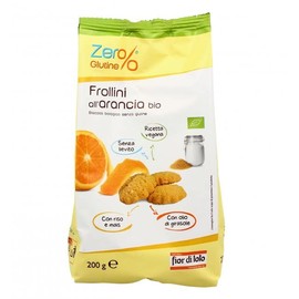 Fior di Loto Zer%glutine, Frollini all'arancia bio, senza glutine, 200g