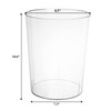 Okllen 2 Pack Plastic Waste Basket, Clear Round Trash Can