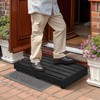 Indoor Wooden Step Stool 3.5'' Height, Outdoor Steps with Non