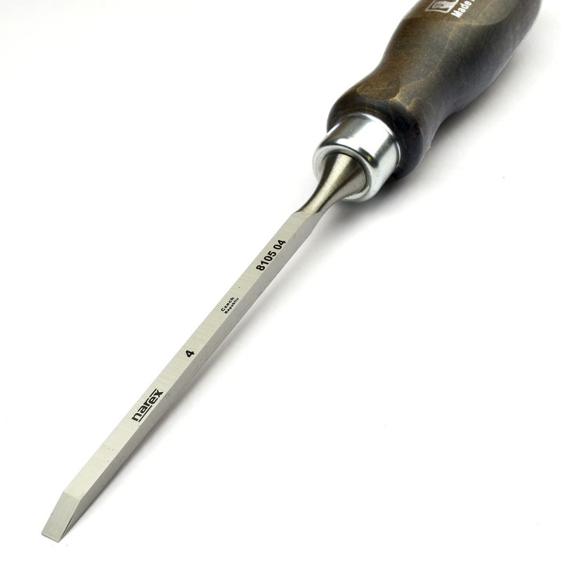 Narex Piercing Chisel - Flat with Dark Grip - 4