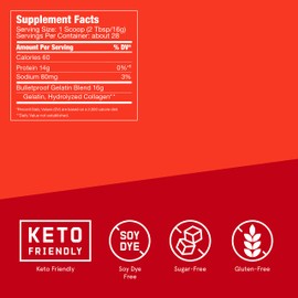 Bulletproof CollaGelatin, Gelatin Enhanced with Collagen Protein, Perfect for The Keto and Paleo Diet Recipes (16 Ounces)