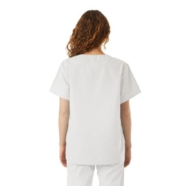 SPECTRUM UNIFORMS Scrubs Top Doctor & Nurse Coat Yoga Unisex V-Neck Ideal for Medical Professionals Hospital and Lab Workwear White