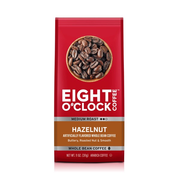 Eight O'Clock Coffee Hazelnut, 11 Ounce (Pack of 6), Medium