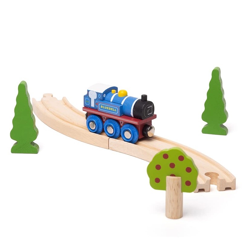 Bigjigs Rail Heritage-Kollektion Lokomotive Bluebell
