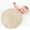Baby Wrap Blanket Soft Acetate Fibre Round Shape Newborn Swaddle